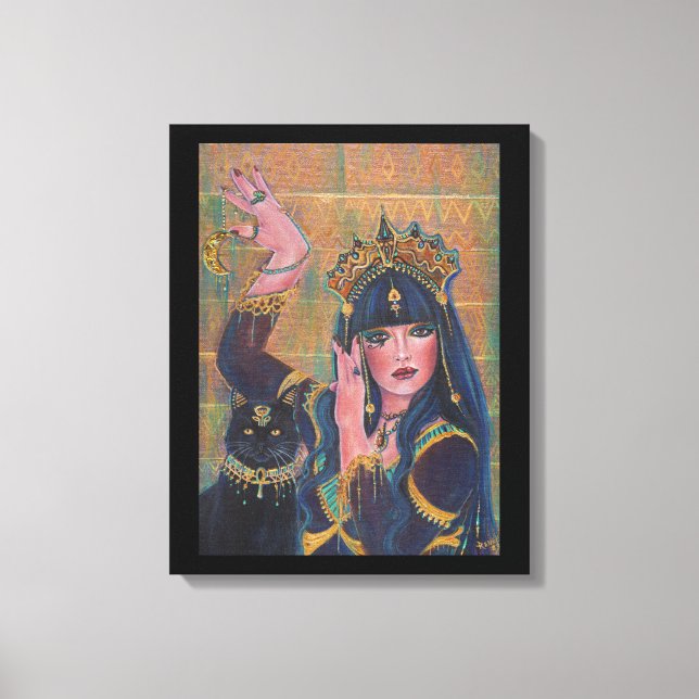Toile Bastet Art de la déesse égyptienne par Renee Lavoi (Recto)