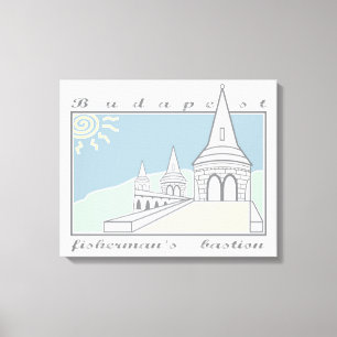 Toile Bastion des pêcheurs, Budapest, Hongrie, Magyar