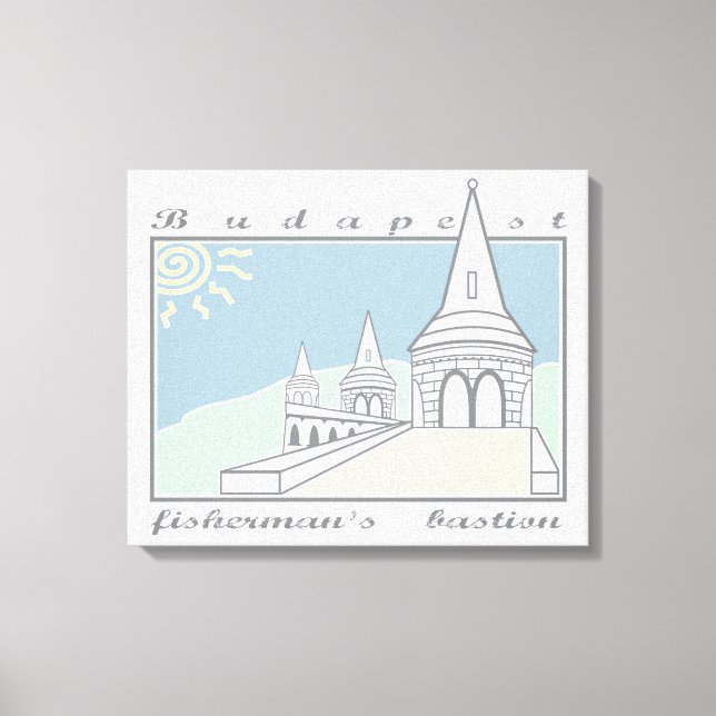 Toile Bastion des pêcheurs, Budapest, Hongrie, Magyar (Recto)