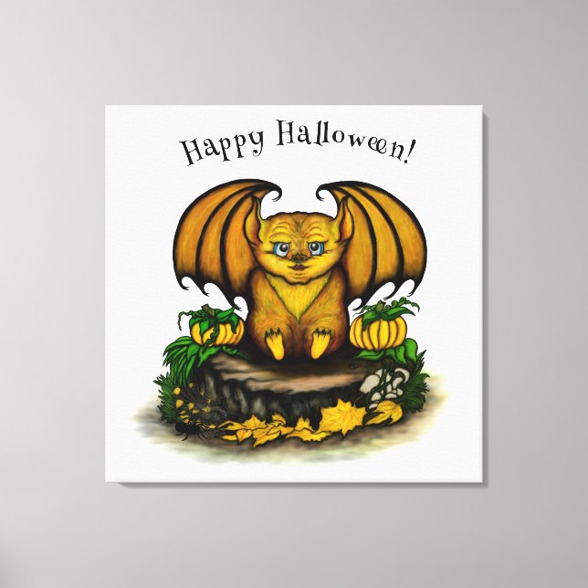 Toile Bat d'Halloween mignonne (Recto)