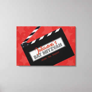 Toile BAT MITZVAH de la barre CLAPBOARD Connexion carte 