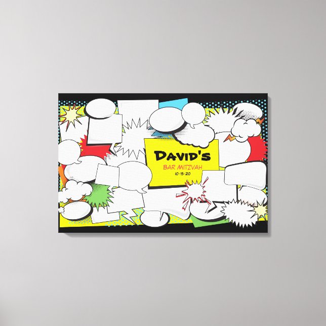 Toile BAT MITZVAH de la barre de carnet COMIC Connexion  (Recto)