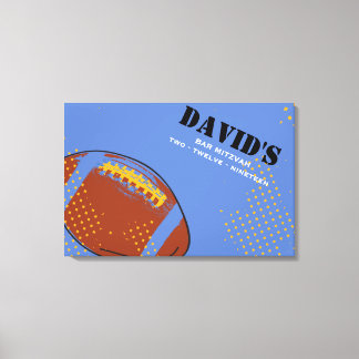 Toile BAT MITZVAH de la barre de FOOTBALL RETRO Se conne