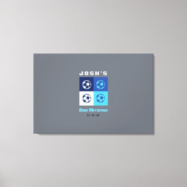 Toile BAT MITZVAH de la barre du FOOTBALL Connexion (Recto)