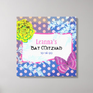 Toile Bat mitzvah FOU de COLLAGE Signe-Dans la carte
