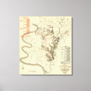 Toile Bataille d'Antietam - carte panoramique 4 de