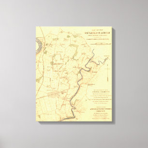 Toile Bataille d'Antietam - carte panoramique de guerre