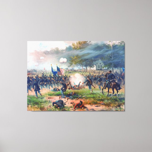 Toile Bataille d'Antietam Thure de Thulstrup 1887 Restau (Recto)