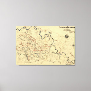 Toile Bataille de Chickamauga - carte panoramique 2 de