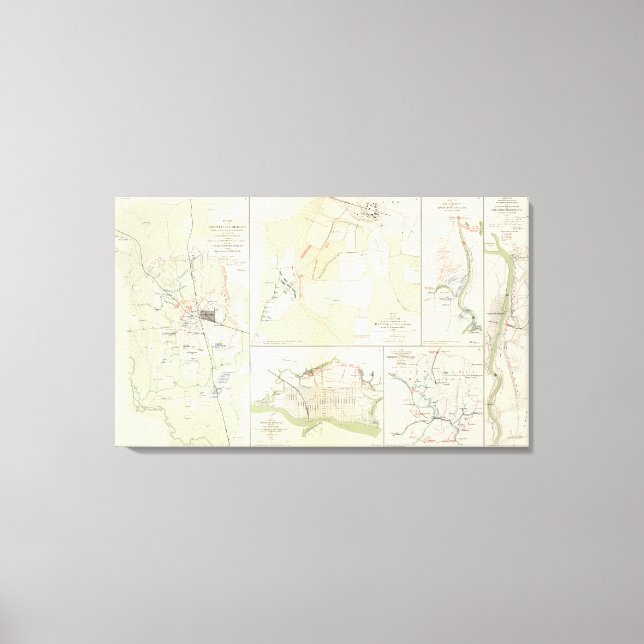Toile Bataille de Corinth Iuka Bayou Fourche (Recto)