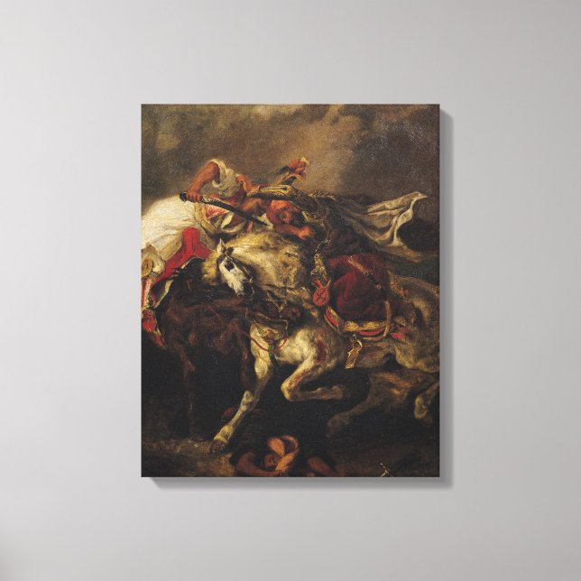 Toile Bataille de Giaour et Hassan (Recto)