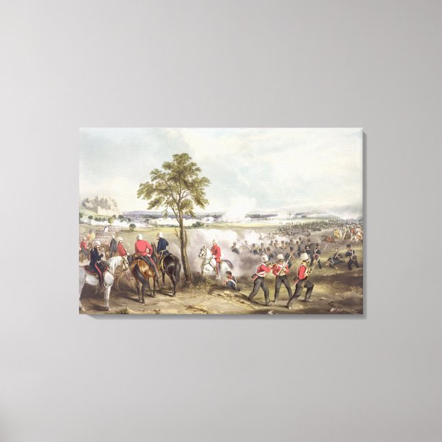 Toile Bataille de Goojerat le 21 février 1849, engr (Recto)
