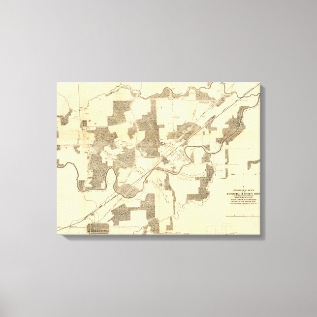 Toile Bataille de Stones River - Guerre civile Panoramiq (Recto)