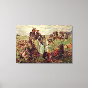 Toile Bataille entre Russes et Tatars, 1916