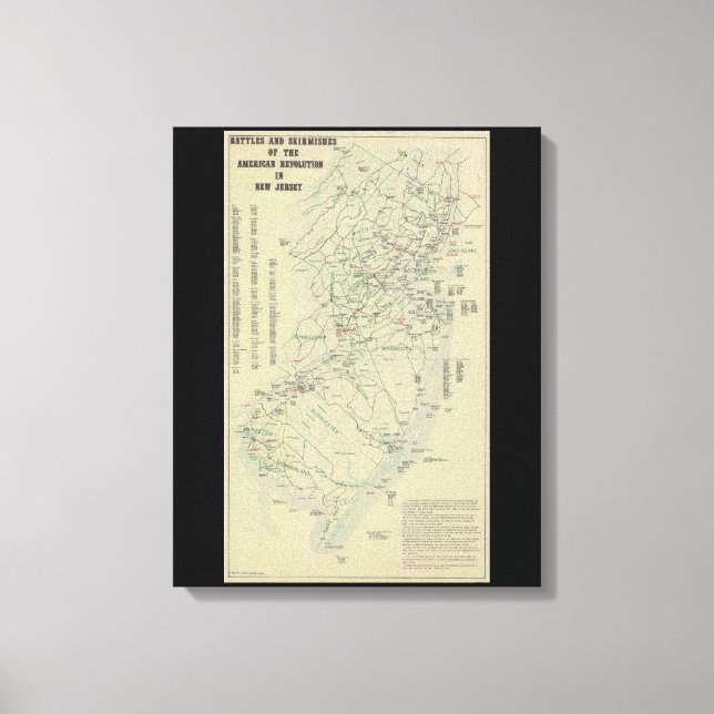 Toile Batailles de la guerre révolutionnaire dans le New (Recto)