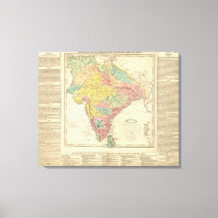 Toile Batailles de l'Inde et carte de Seiges Chonology
