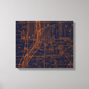 TOILE BATAVIA ILLINOIS 1871 CARTE FOX RIVER VALLEY