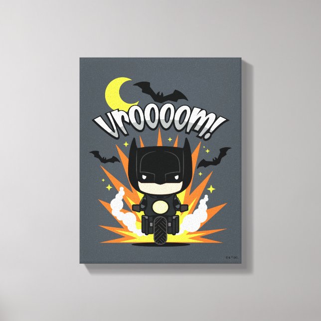 Toile Batcycle Chibi Batman (Recto)