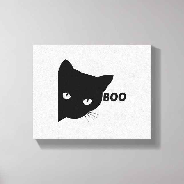 Toile Bateau à chat noir Chats cadeaux Halloween (Recto)
