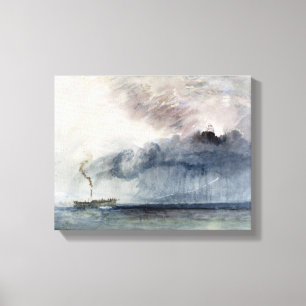 Toile Bateau à vapeur dans une tempête, c.1841 (w/c et c