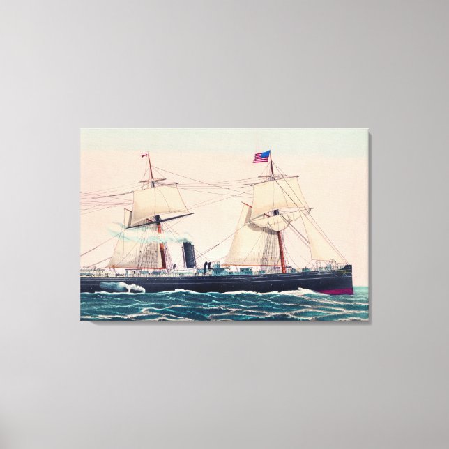 Toile Bateau à vapeur Victoria de la ligne d'Ancres, 187 (Recto)