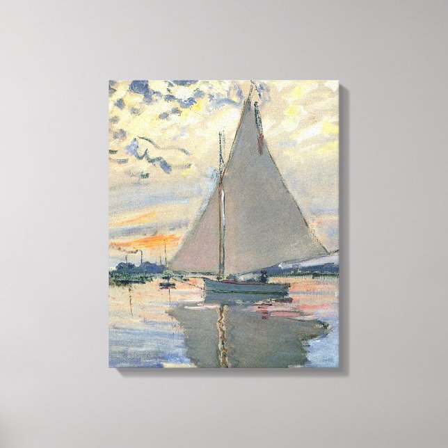 Toile Bateau à voile de Monet Impressionnisme français A (Recto)