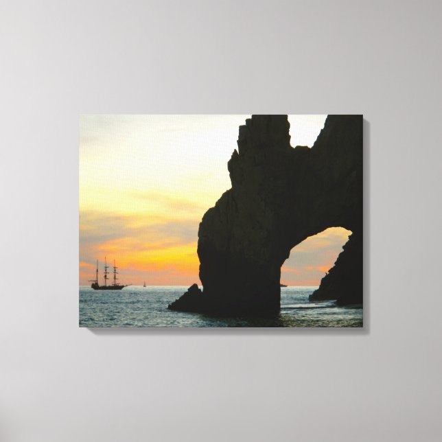 Toile Bateau À Voile Traditionnel Au Coucher Du Soleil,  (Recto)