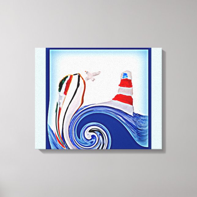 Toile Bateau Abstrait sur les mers tempétueuses Nautique (Recto)