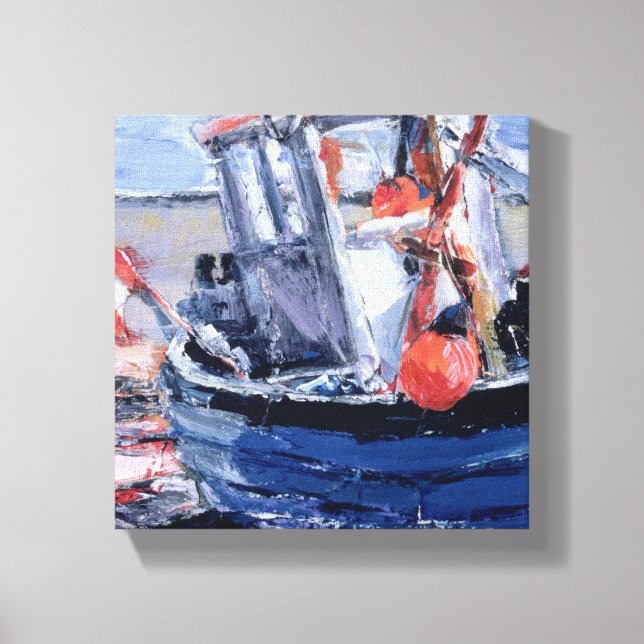 Toile Bateau avec Bouée Rouge (Recto)