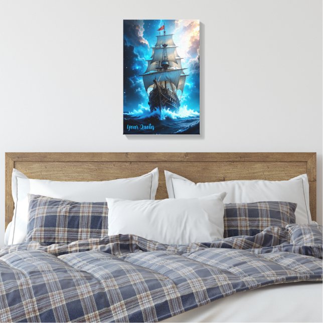Toile Bateau de navigation fantastique épique tempête oc (Insitu(Chambre))