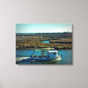 Toile Bateau de pêche dans le Bayou