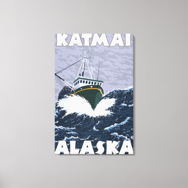 Toile Bateau de pêche - Katmai, Alaska (Recto)