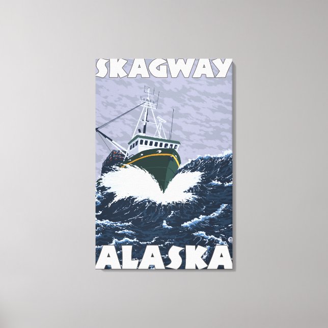 Toile Bateau de pêche - Skagway, Alaska (Recto)