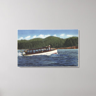 Toile Bateau d'excursion sur le lac