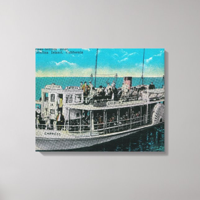 Toile Bateau en fond de verre à Avalon, Catalina Island (Recto)