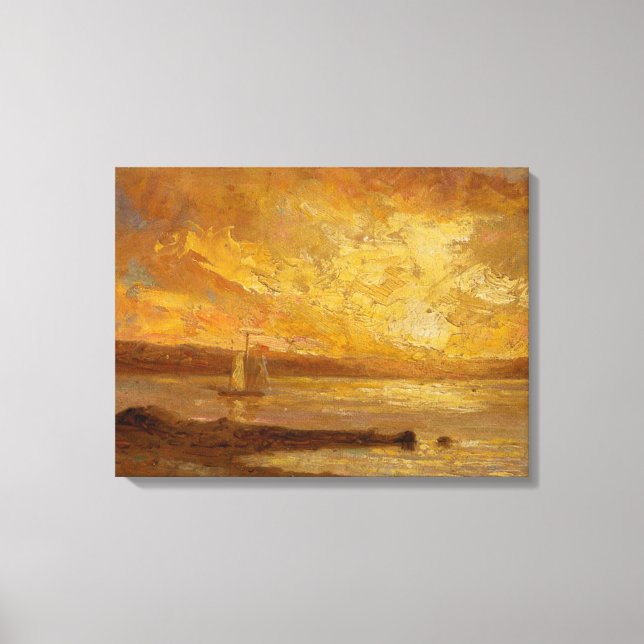 Toile Bateau en mer - Edward Mitchell Bannister - c1890 (Recto)
