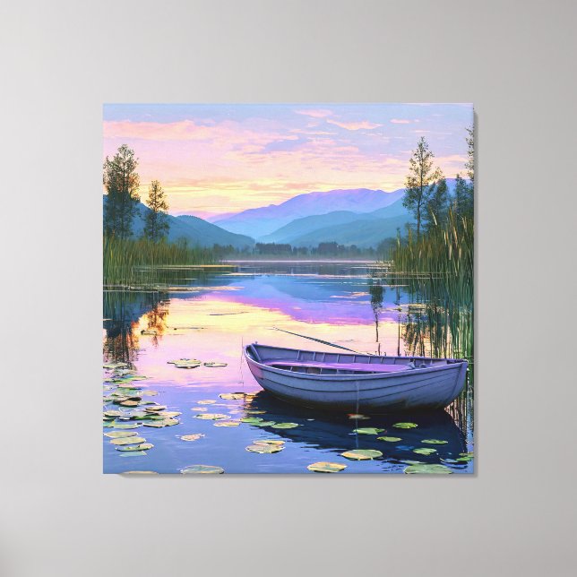 Toile Bateau et lac (Recto)