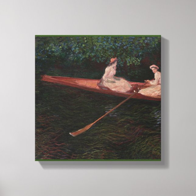 Toile Bateau On the Epte - Claude Monet - c1890 (Recto)