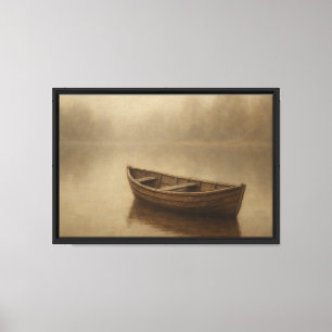 Toile Bateau silencieux sur un lac Misty