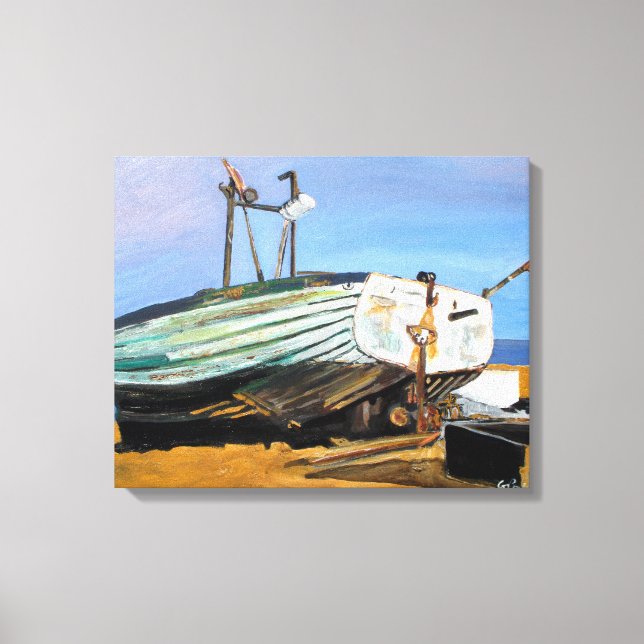Toile Bateau sur la plage (Recto)