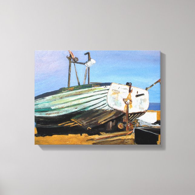 Toile Bateau sur la plage (Recto)