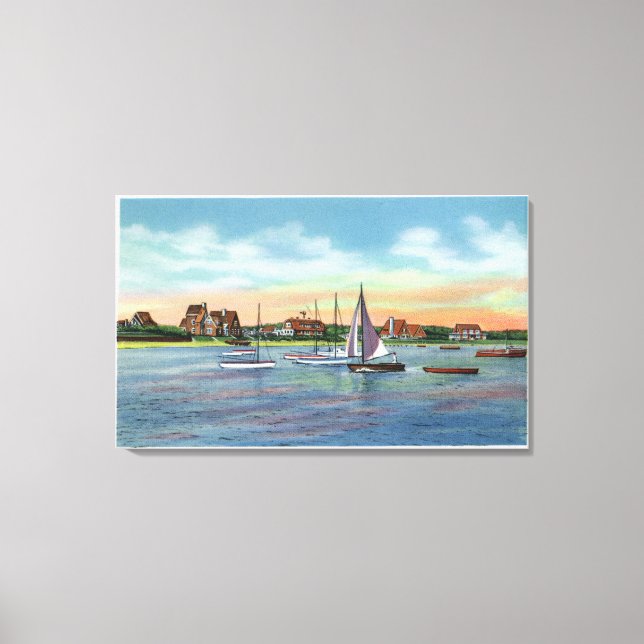 Toile Bateaux à voile dans Lewis Bay, Englewood Beach Vi (Recto)