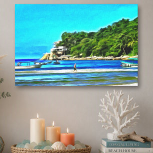 Toile Bateaux de pêche de Mismaloya Mexique 0346 Art