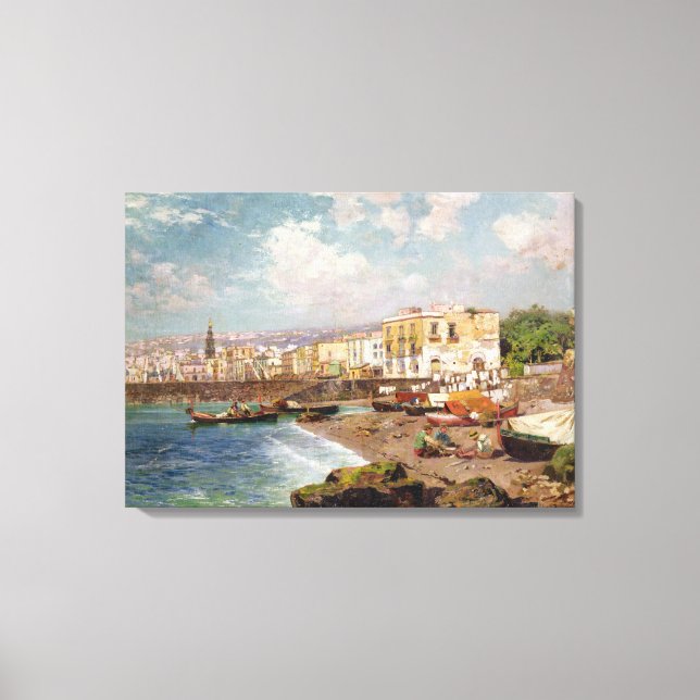 Toile Bateaux de pêche sur la plage à Marinella, Naples  (Recto)