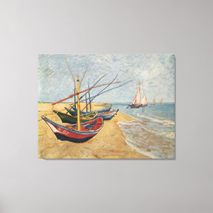 Toile Bateaux de pêche sur la plage à Saintes-Maries, 18