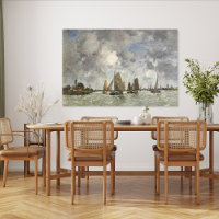 Bateaux vintages sur la peinture de la Meuse