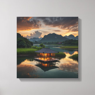 Toile Bâtiment moderne en bois