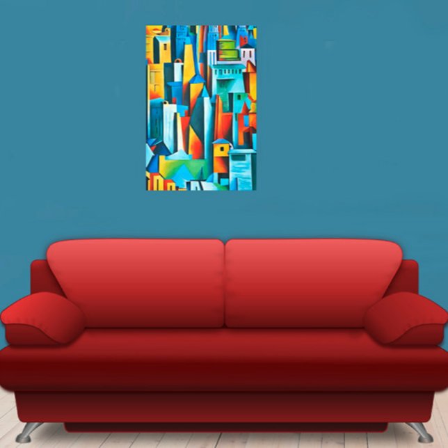Toile Bâtiments Cityscape Abstraits Gratte-ciel Art (Créateur téléchargé)
