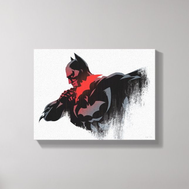Toile Batman Batarang cramoisi (Recto)