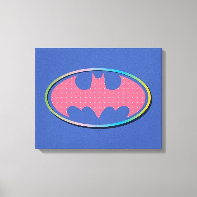Toile Batman | Logo Pink Polka Dot (Recto)